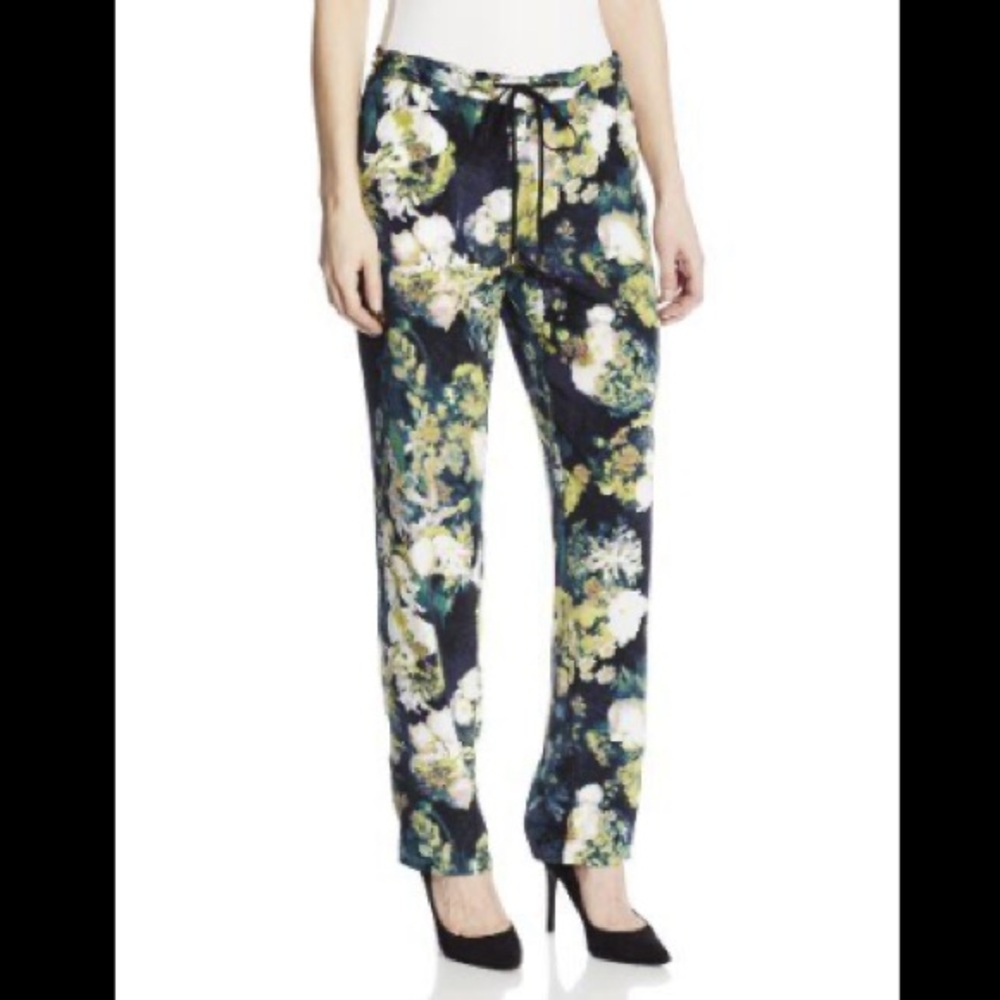 ADRIANNA PAPELL  Women Spring Summer Woven Floral Pint Pants | 2